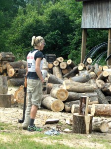 Easy wood to chop. Not pictured: young birch. Not easy to chop. 