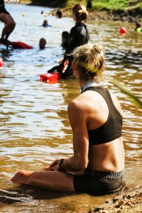 Post-race "ice" bath